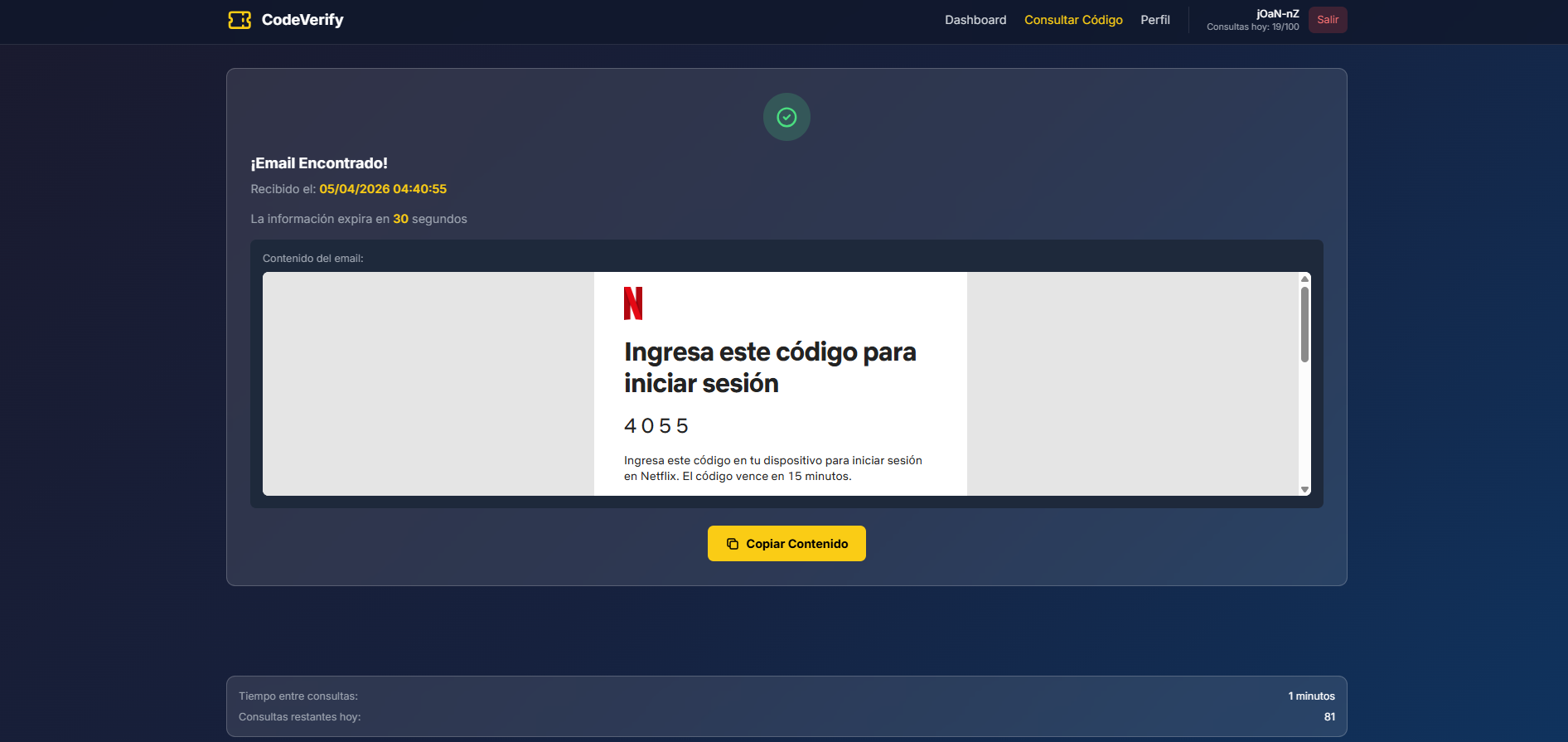 Código encontrado